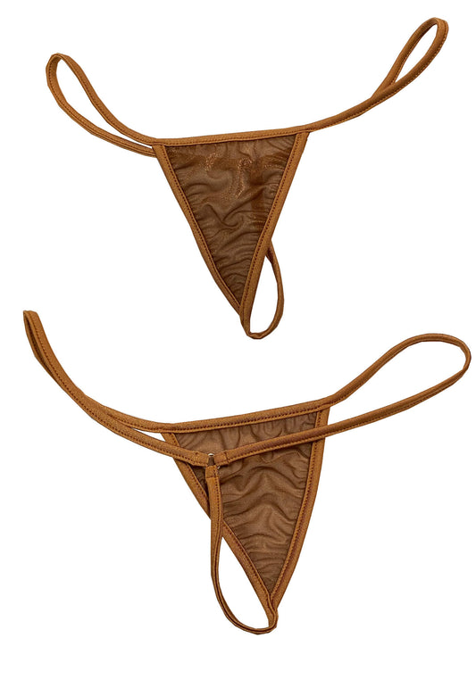 Suntan Shimmer Teeny Thong Panty Pack